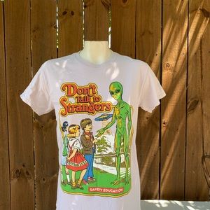 Don't talk to strangers" Steven Rhodes T-shirt size Small.